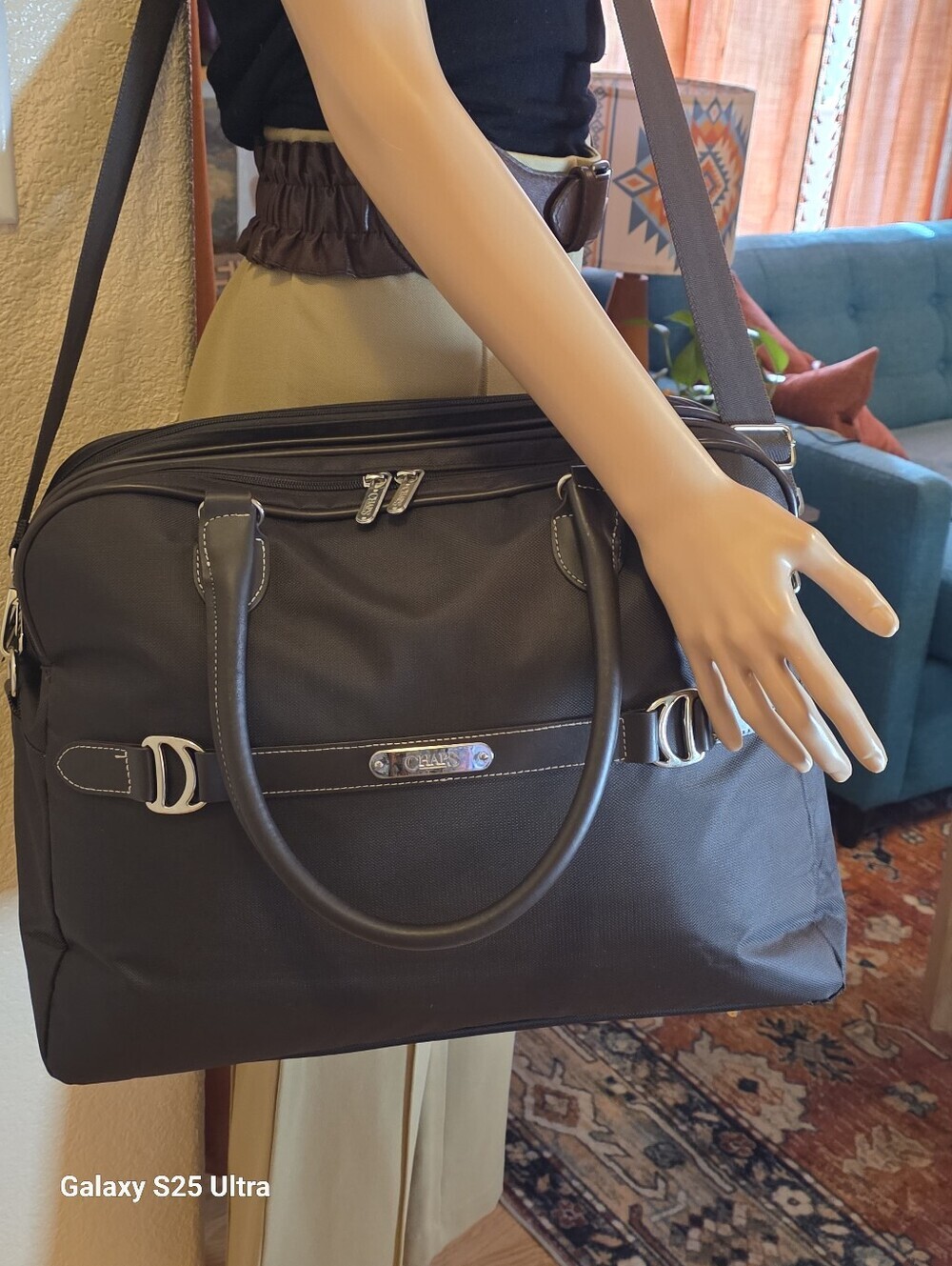 Chaps Richmond Park Travel Bag Large Weekender Tote, Laptop/Luggage Sleeve - Picture 10 of 14